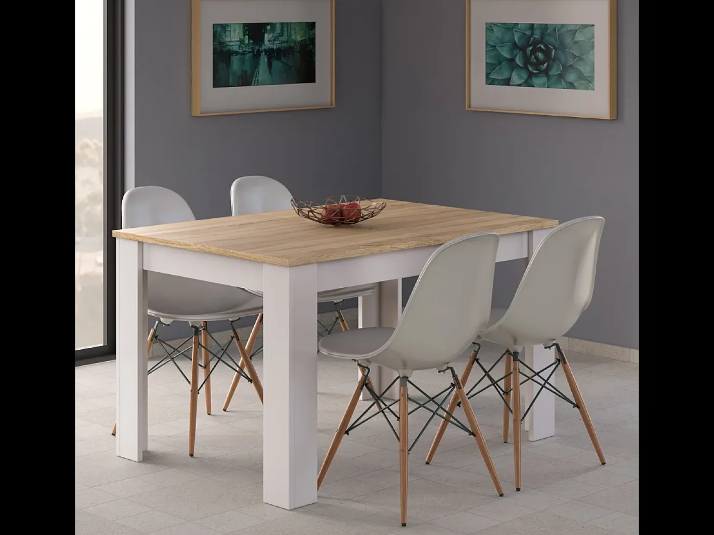Mesa de comedor extensible Practico