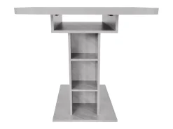 Mesa de comedor extensible para 4 a 6 cubiertos con almacenamiento - L130xW70xH75cm - Tablero de partículas - Gris