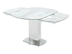 Mesa de comedor extensible. Cerámica y acero. TALICIA