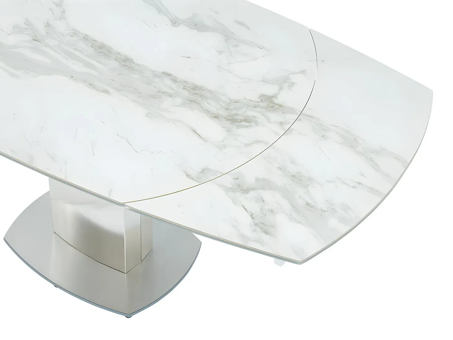 Mesa de comedor extensible. Cerámica y acero. TALICIA