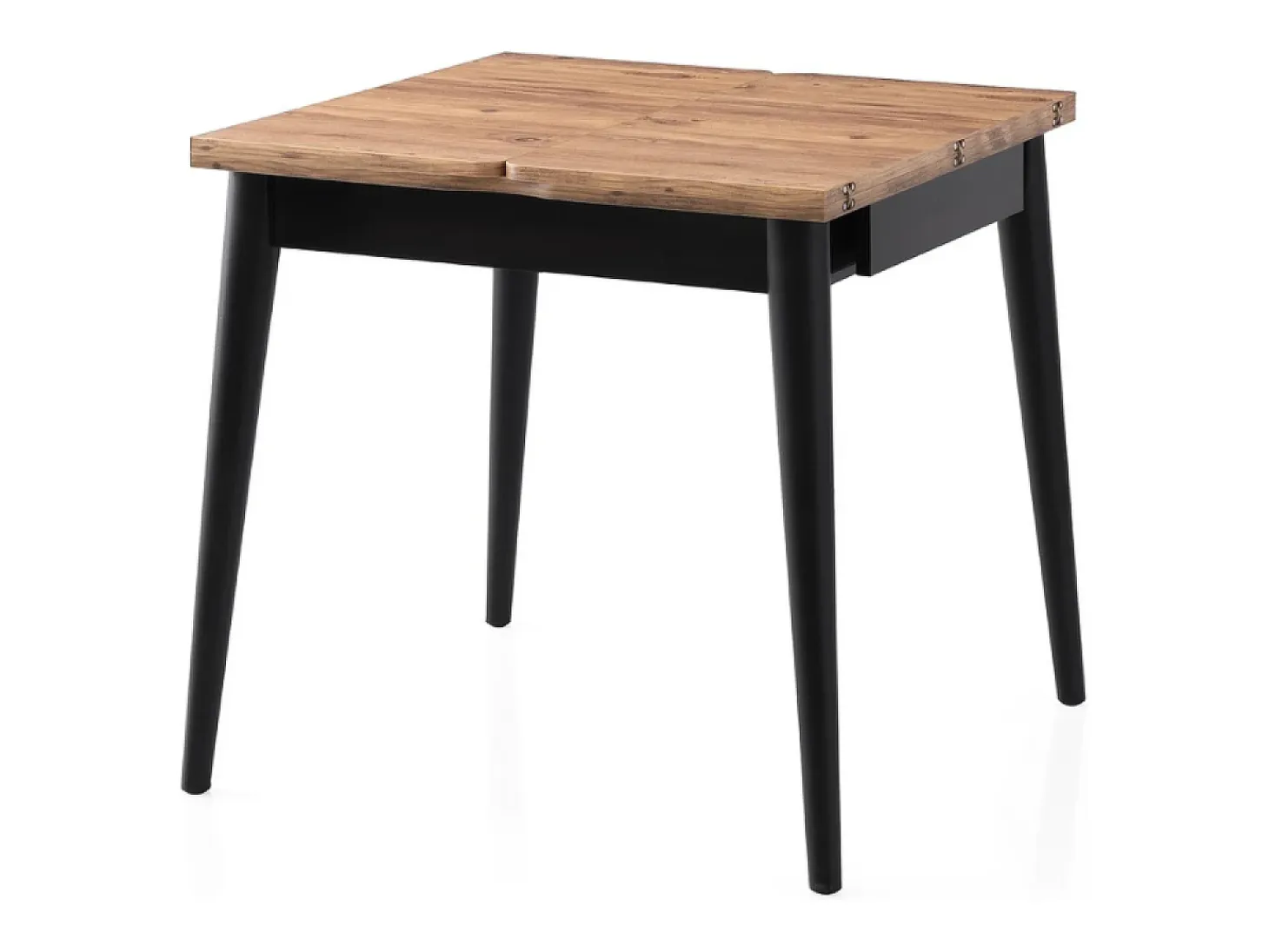 Mesa de comedor extensible para 4 en mármol negro 80 cm KAVALA