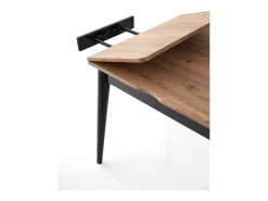 Mesa de comedor extensible para 4 en mármol negro 80 cm KAVALA