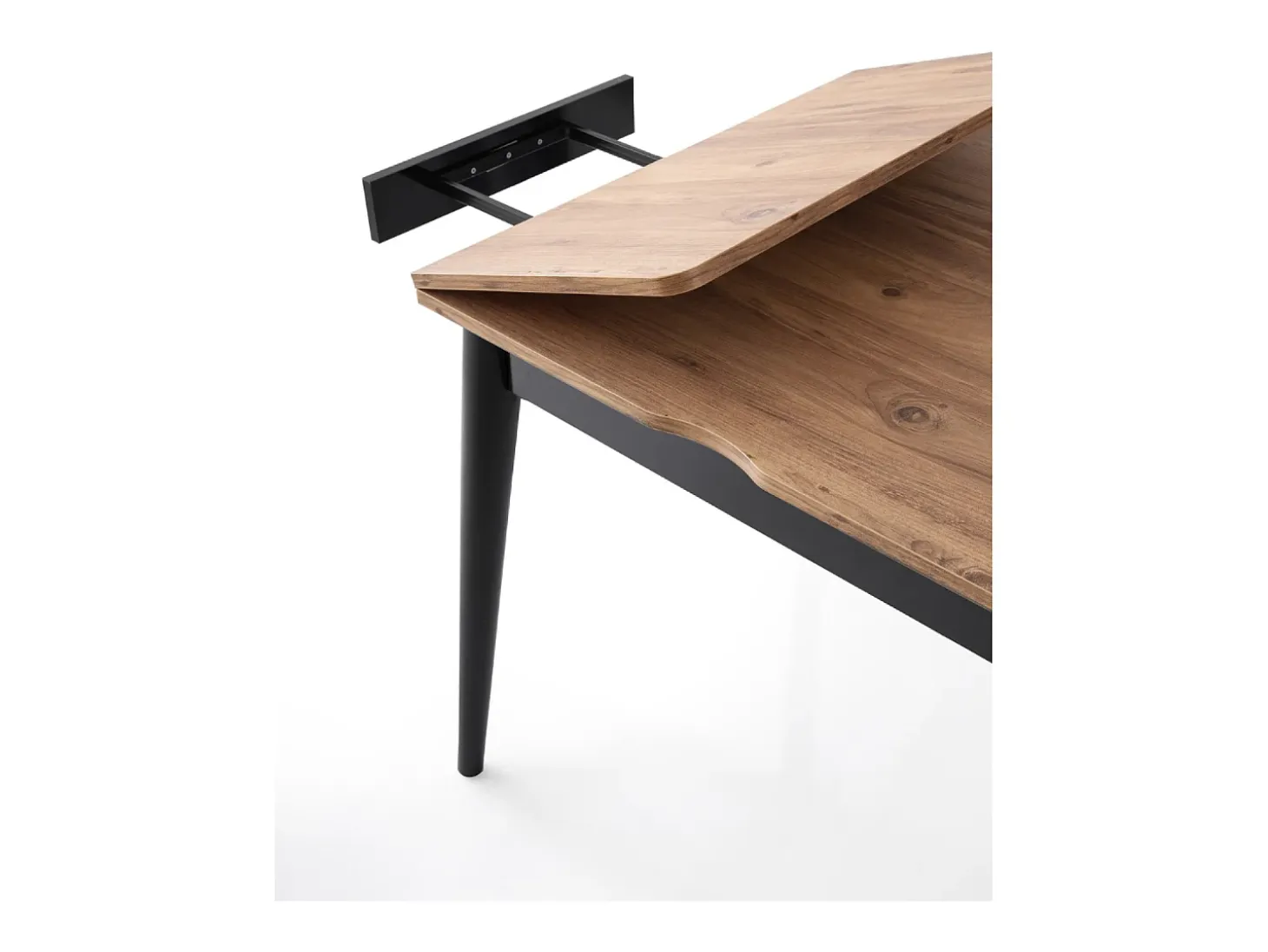 Mesa de comedor extensible para 4 en mármol negro 80 cm KAVALA