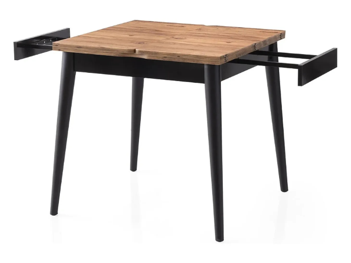 Mesa de comedor extensible para 4 en mármol negro 80 cm KAVALA