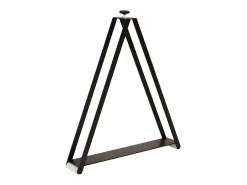Mesa de comedor extensible de madera Kristo patas en V-Color Gris cemento-Soporte 4 pies-5 alargaderas finas-Ancho extensible