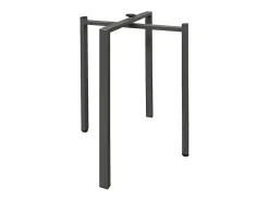 Mesa de comedor extensible de madera Kristo patas en V-Color Gris cemento-Soporte 4 pies-5 alargaderas finas-Ancho extensible
