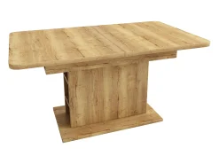 Mesa de comedor extensible para 4 a 6 personas con estantes de almacenamiento - 110/130 x 70 x 75 cm - Tablero de partículas - Natural