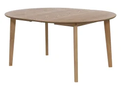 Mesa de comedor extensible para 4 a 8 personas chapado de roble - Natural - MARIZEL