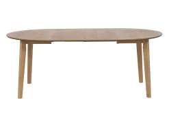 Mesa de comedor extensible para 4 a 8 personas chapado de roble - Natural - MARIZEL