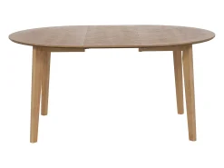 Mesa de comedor extensible para 4 a 8 personas chapado de roble - Natural - MARIZEL