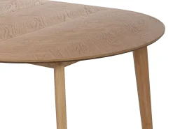 Mesa de comedor extensible para 4 a 8 personas chapado de roble - Natural - MARIZEL