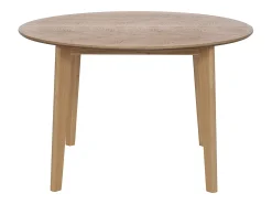 Mesa de comedor extensible para 4 a 8 personas chapado de roble - Natural - MARIZEL