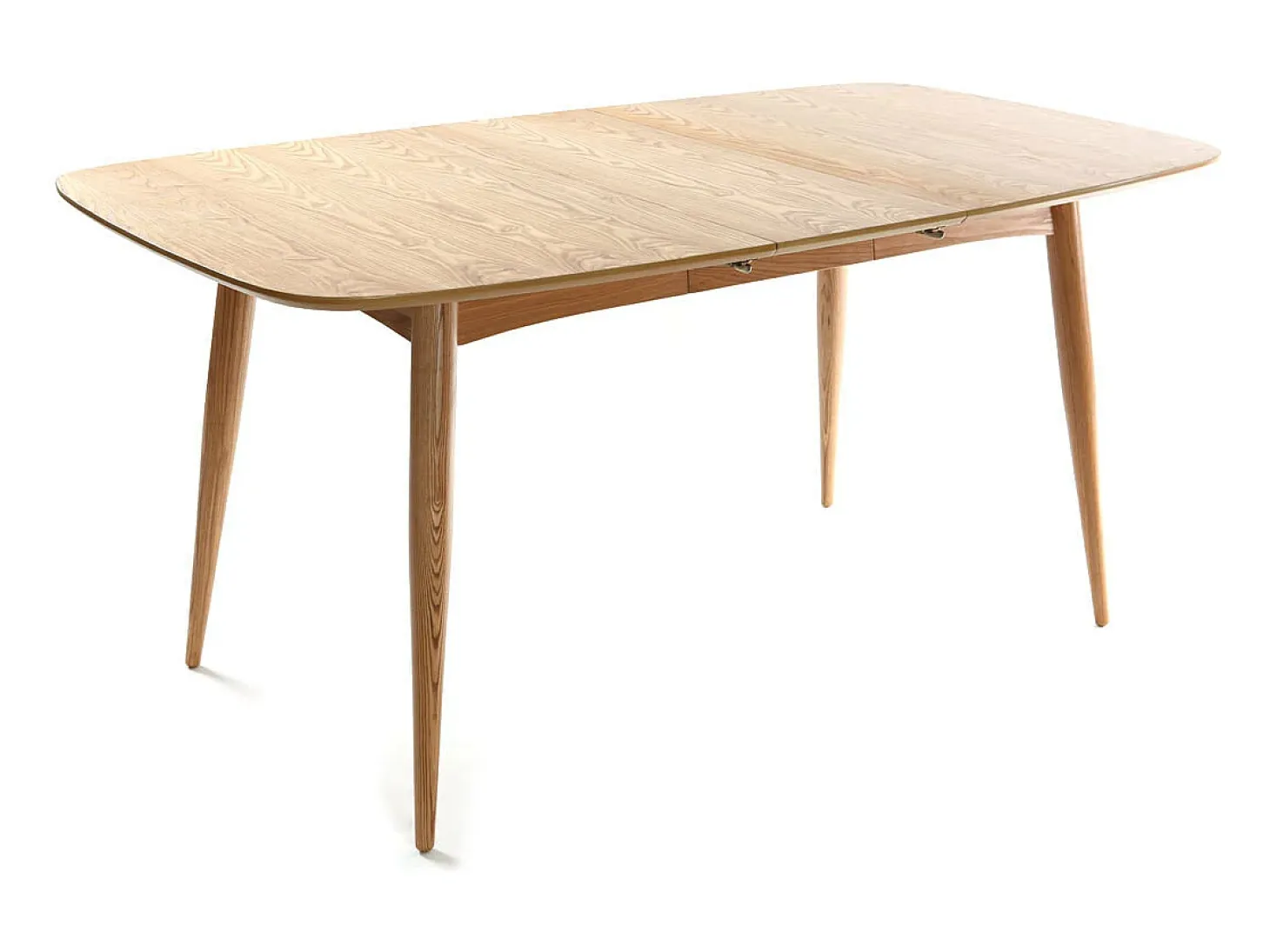 Mesa de comedor extensible en fresno natural L130-160 NORDECO