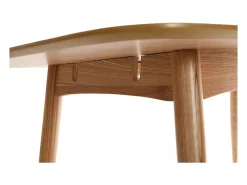 Mesa de comedor extensible en fresno natural L130-160 NORDECO