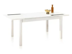 Mesa de comedor extensible Nuka Blanco