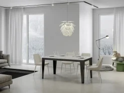 Mesa de comedor extensible evolución Flavio-Color Blanco-Ancho extensible