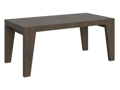 Mesa de comedor extensible de madera Naxo.-Color Blanco-Soporte 4 pies-Alargaderas -Ancho extensible