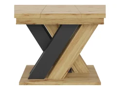 Mesa de comedor extensible - 119-158,5 x 80 x 75 cm - con patas en forma de X - MDF - natural