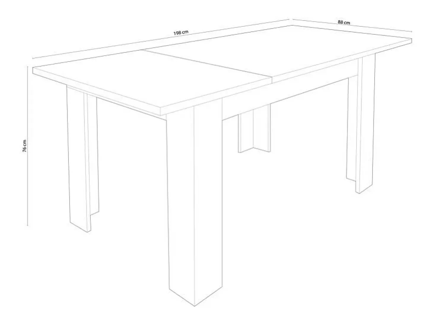 Mesa de comedor extensible Corfu Blanco