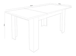 Mesa de comedor extensible Corfu Blanco