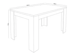Mesa de comedor extensible Corfu Blanco