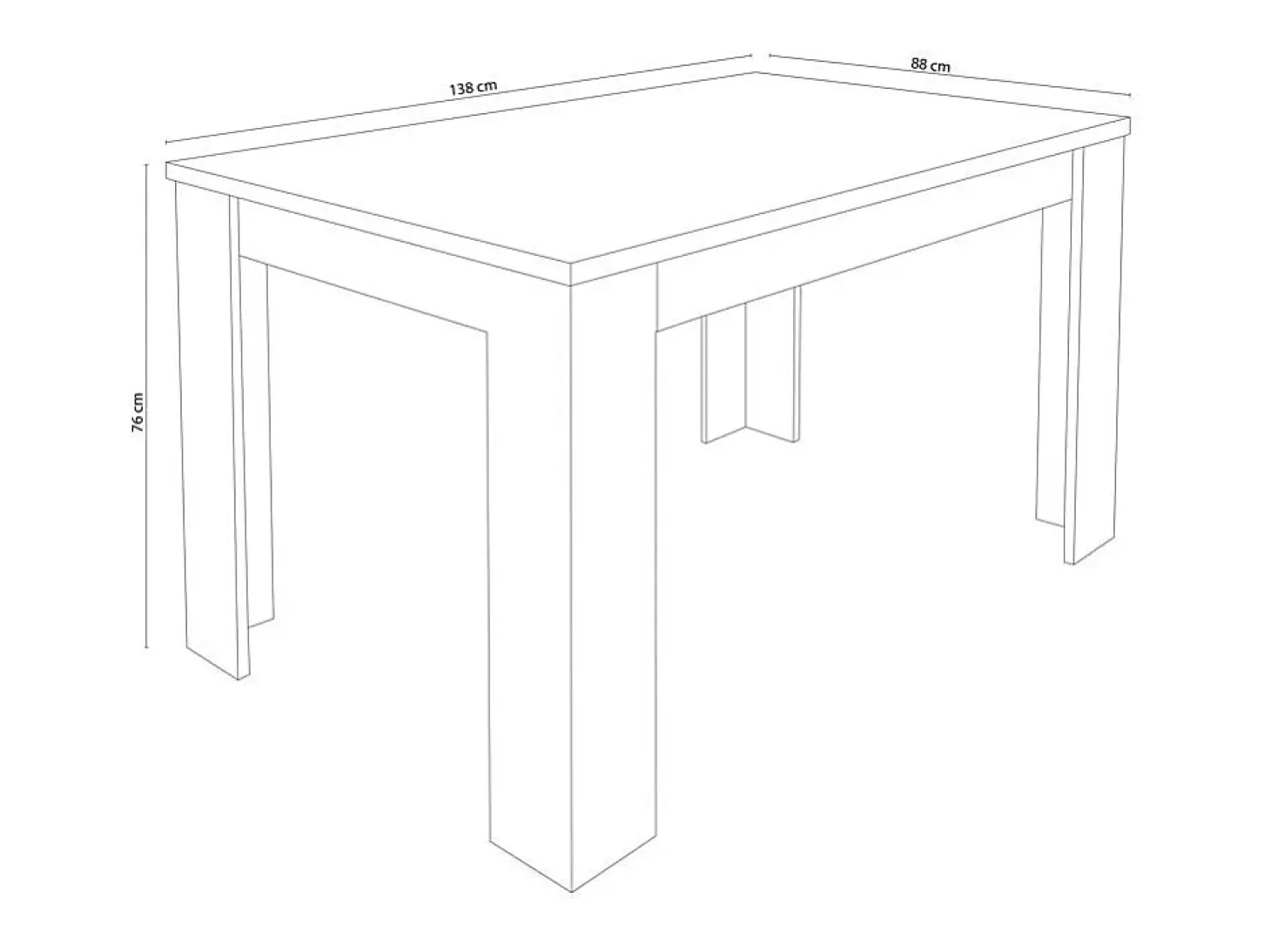 Mesa de comedor extensible Corfu Blanco