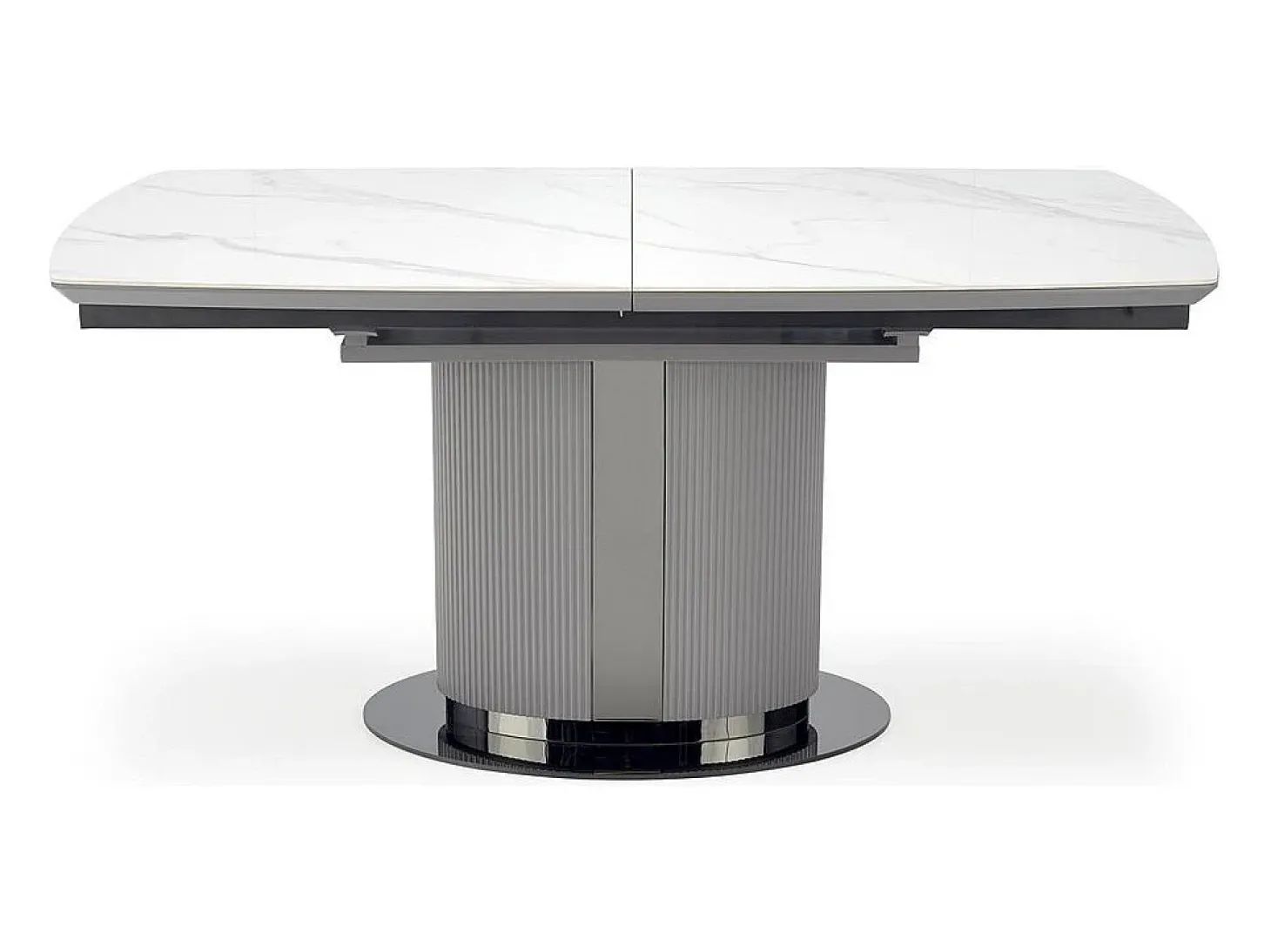 Mesa de comedor extensible estilo mármol gris y cerámica 160cm Ventara