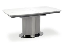 Mesa de comedor extensible estilo mármol gris y cerámica 160cm Ventara