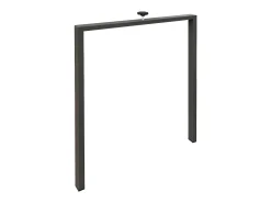 Mesa de comedor extensible tiroz-Color Gris cemento-Soporte 2 pies-Alargaderas -Ancho extensible