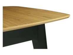 Mesa de comedor extensible madera y negro L140-180 cm MEENA