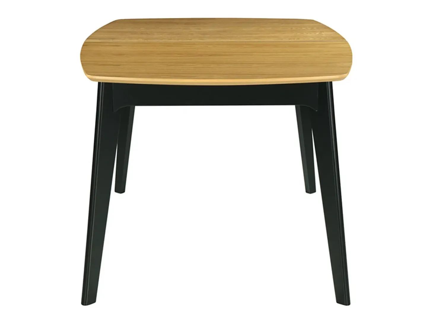 Mesa de comedor extensible madera y negro L140-180 cm MEENA