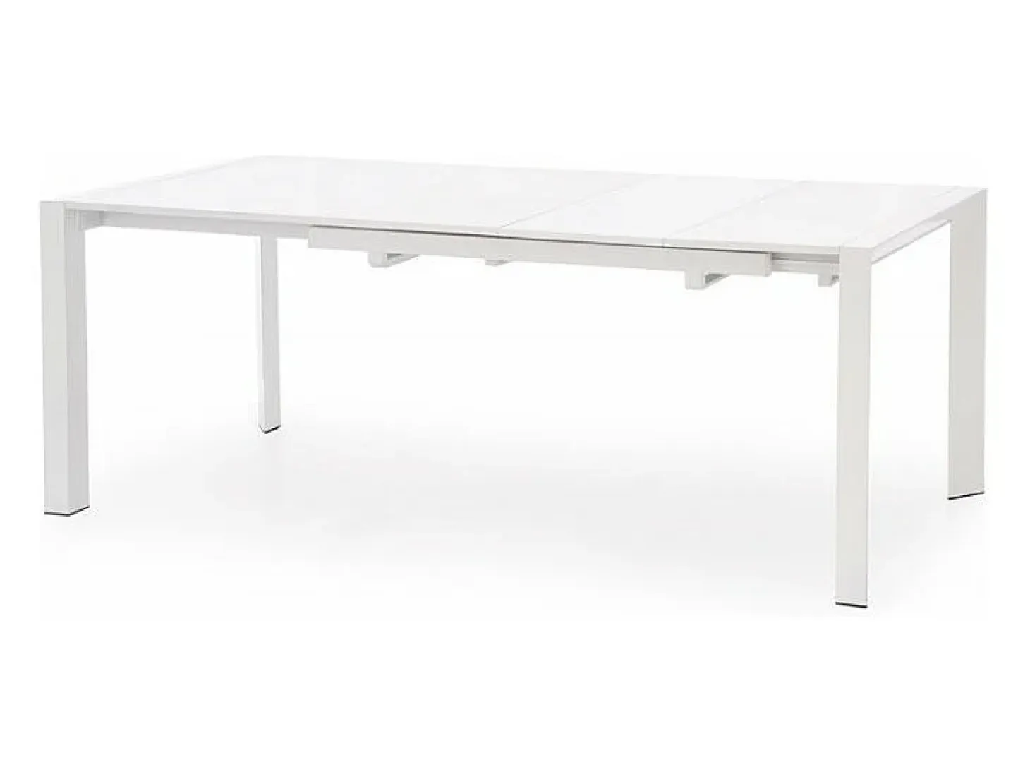 Mesa de comedor extensible Mike lacada en blanco - 130cm / 250cm