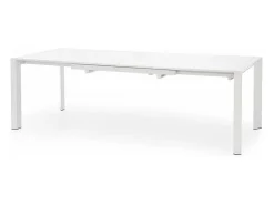 Mesa de comedor extensible Mike lacada en blanco - 130cm / 250cm
