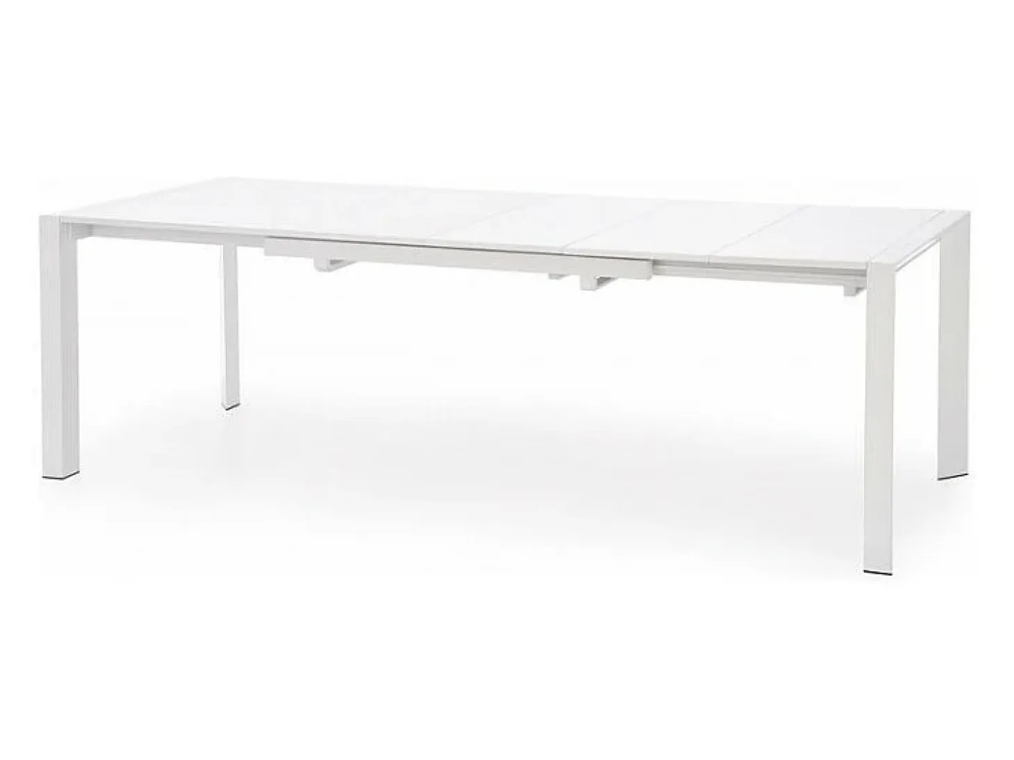 Mesa de comedor extensible Mike lacada en blanco - 130cm / 250cm