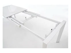 Mesa de comedor extensible Mike lacada en blanco - 130cm / 250cm