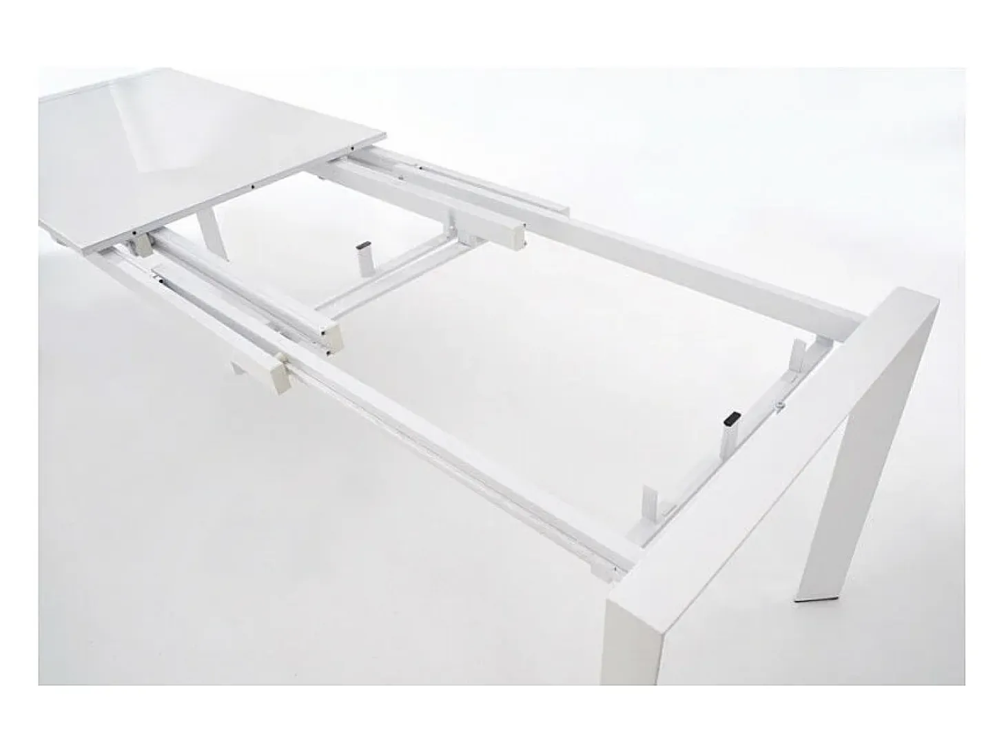 Mesa de comedor extensible Mike lacada en blanco - 130cm / 250cm