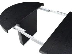 Mesa de comedor extensible 4 a 12 personas de MDF - Negro - SIDRINA