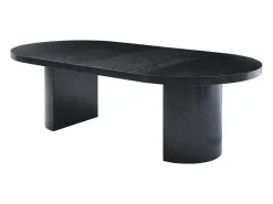 Mesa de comedor extensible 4 a 12 personas de MDF - Negro - SIDRINA