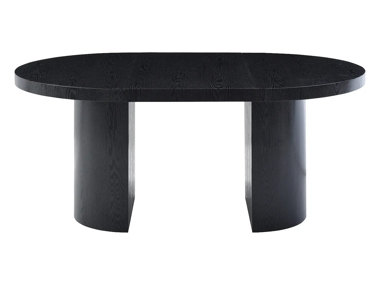 Mesa de comedor extensible 4 a 12 personas de MDF - Negro - SIDRINA
