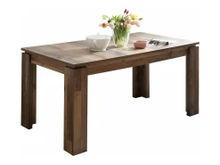 Mesa de comedor extensible 160/200 cm roble rústico Koryne