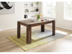 Mesa de comedor extensible 160/200 cm roble rústico Koryne