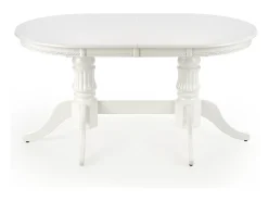 Mesa de comedor extensible Roma blanca con estructura de madera maciza