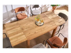 Mesa de comedor extensible en acacia maciza L120-210 cm BALTO