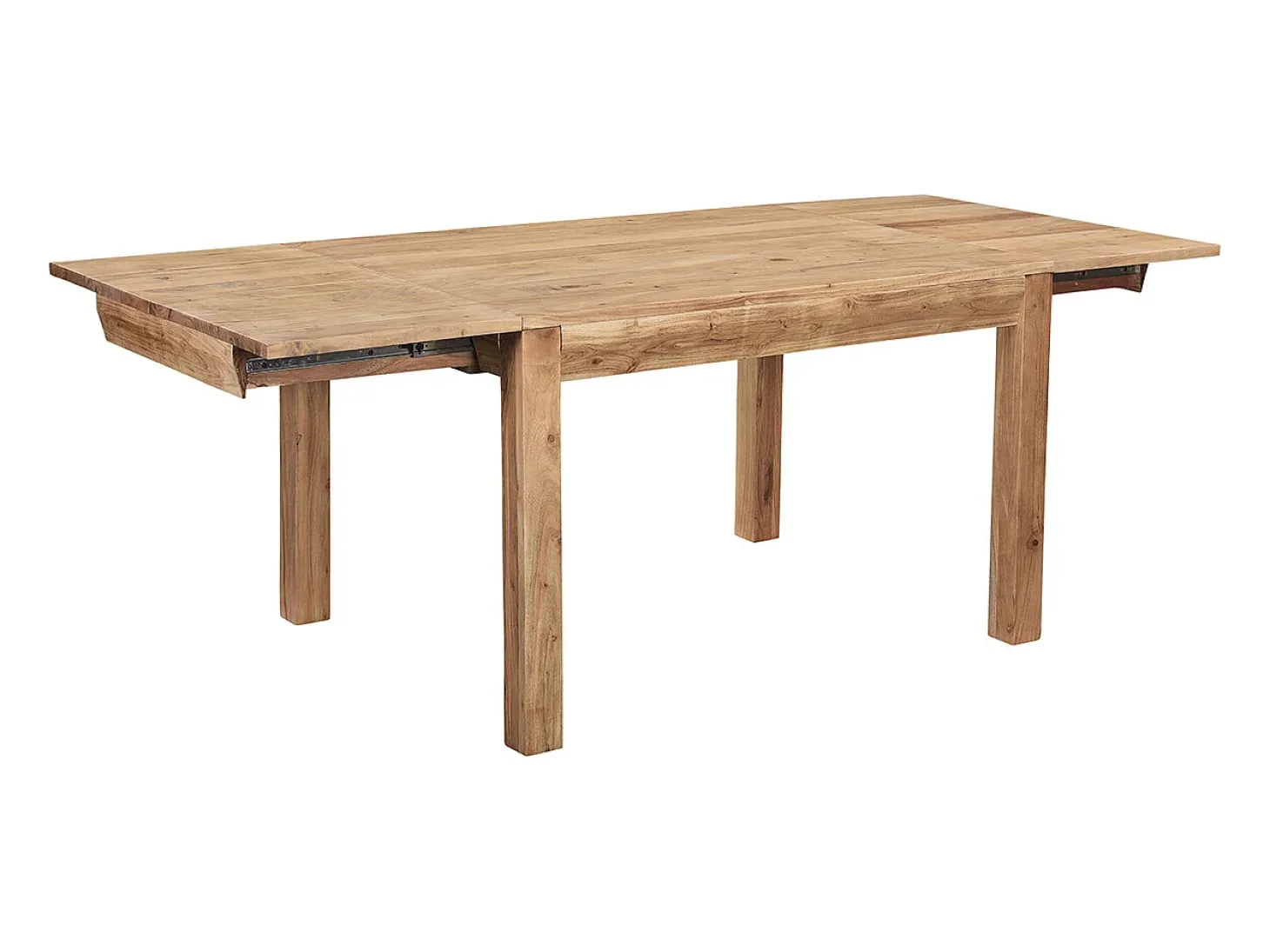 Mesa de comedor extensible en acacia maciza L120-210 cm BALTO
