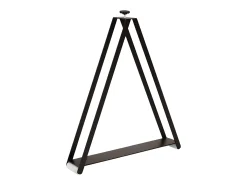 Mesa de comedor extensible de madera Ribo-Color Marrón-Soporte 4 pies-5 alargaderas finas-Ancho extensible
