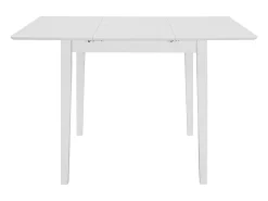Mesa de comedor extensible MDF blanca (80-120)x80x74 cm ES676353