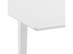 Mesa de comedor extensible MDF blanca (80-120)x80x74 cm ES676353