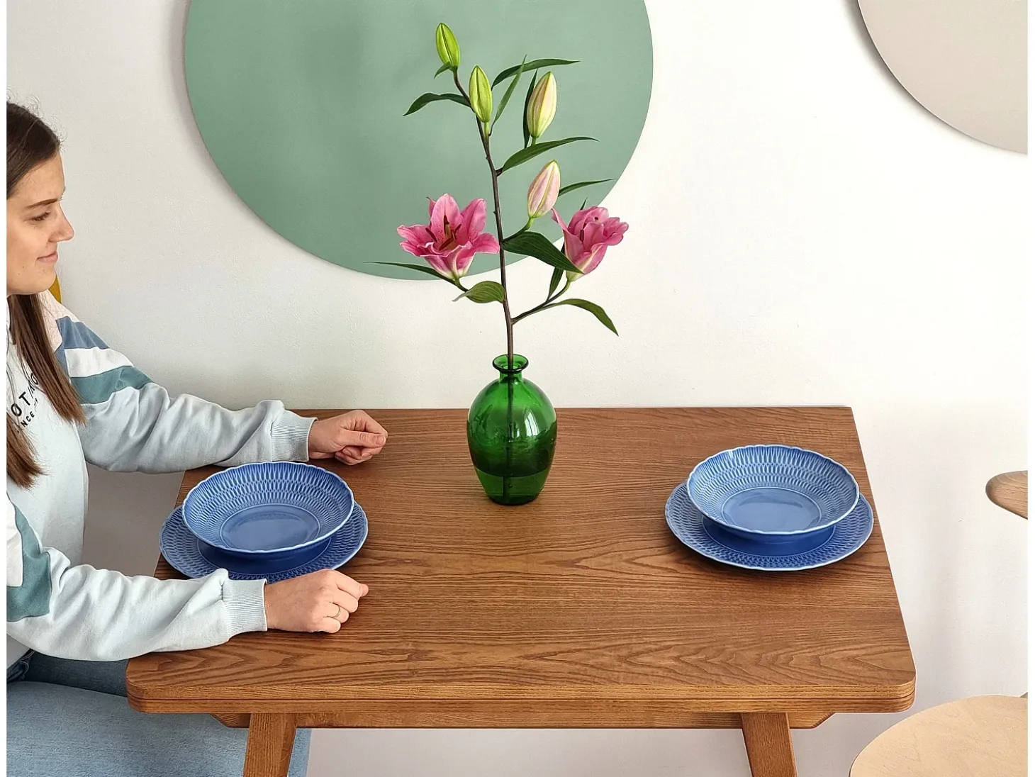 Mesa de comedor extensible 90 x 65 cm Envelope Nogal