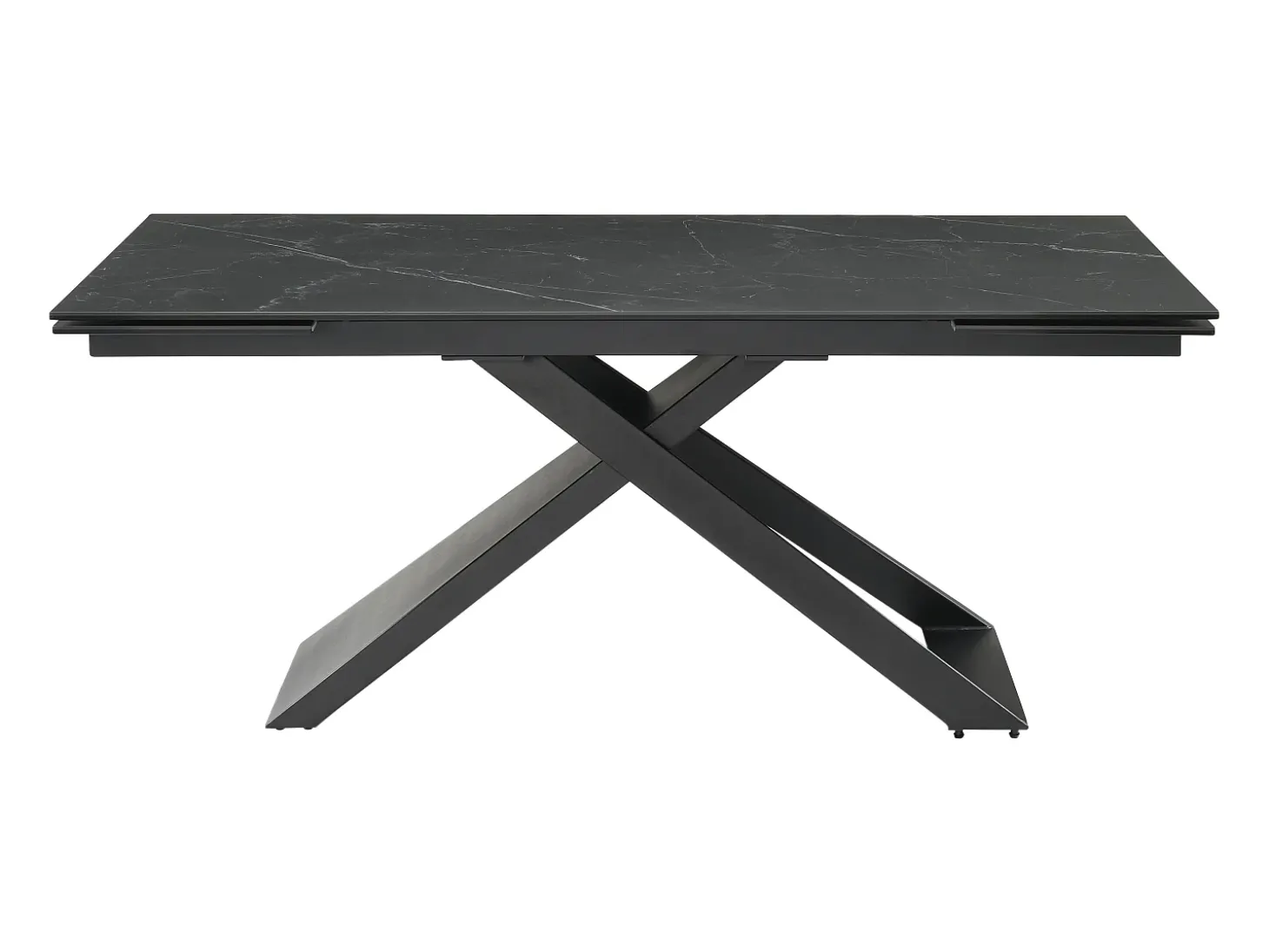 Mesa de comedor extensible de cerámica y metal - Negro - XERENA de Pascal MORABITO