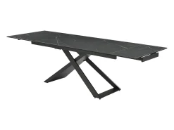 Mesa de comedor extensible de cerámica y metal - Negro - XERENA de Pascal MORABITO